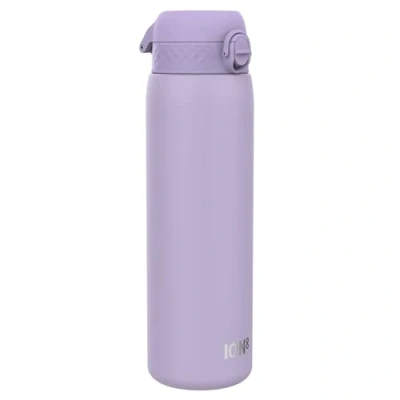 Imagen de Ion8 Botella de Agua Acero Inoxidable 1 Litro, a Prueba Fugas, Fácil Abrir, Cerradura Segura, Asa Transporte, Aptas para Lavavajillas, Resistente Rayones, Púrpura Claro