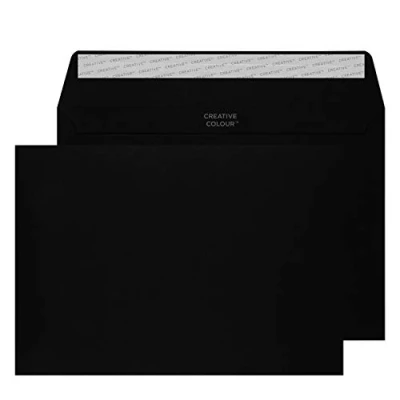 Imagen de creative colour Sobres autoadhesivos (C5, 162 x 229 mm, 25 unidades), color negro