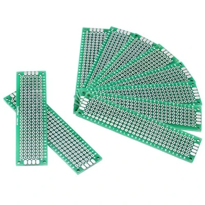 Imagen de 10 piezas de 2 cm x 8 doble cara prototipos chapados en estaño placa circuito PCB universal soldadura DIY