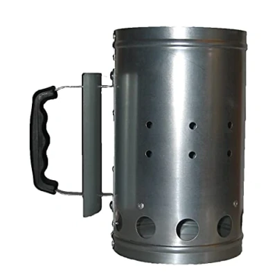 Imagen de Bambelaa! encendedor de carbón para barbacoa, barbacoa vegetal, horno, (plata)