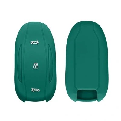 Imagen de kwmobile Funda Compatible con Tesla Model S/Model Y/Model 3 Carcasa Protectora de Silicona para Llave Coche Case en petróleo