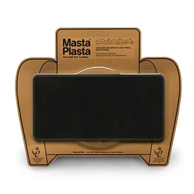 Imagen de MastaPlasta Parche Autoadhesivo Premium para Reparación Instantánea. Gamuza Negro 20cmx10cm. o decoración. Sofás, Asientos de Coche, Bolsos, Chaquetas