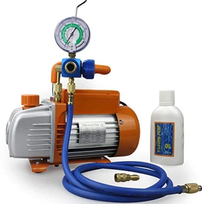 Imagen de BACOENG Bomba de Vacío con Manometros Aire Acondicionado, Kit Carga Acondicionado Ideal para R32 R134a R410A R407C