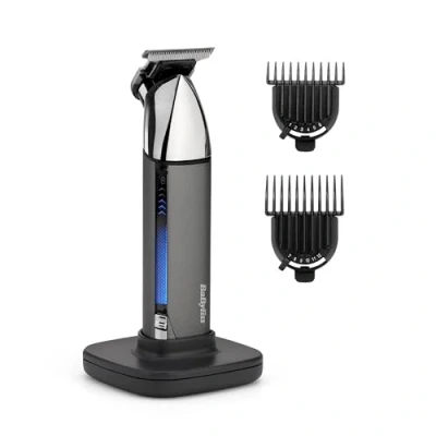 Imagen de BaByliss T996E Super X Metal Recortadora de barba, cuchilla ancha en T Acero Japonés, Barbero inalámbrico, Iones litio, Guías corte 1 a 12 mm, Carga USB