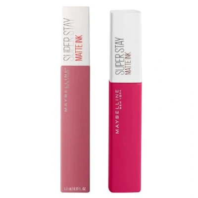 Imagen de Maybelline New York SuperStay Matte Ink Pintalabios 120 Artist efecto de cobertura duradera + Color 15 Lover 2 barras labios con aplicador precisión