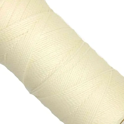 Imagen de Linhasita Bobina hilo encerado 100gr / 170 metros 1 mm de grosor poliester (Blanco)