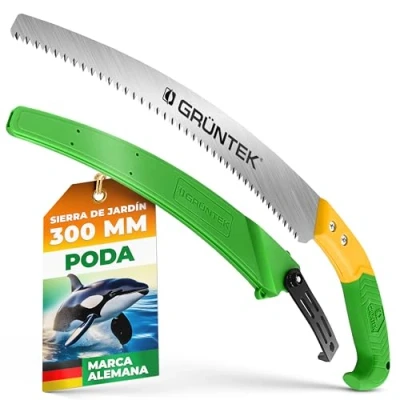 Imagen de GRÜNTEK Sierra de Poda para Madera y Jardín Orca 330mm Serrucho mano con hoja acero profesional