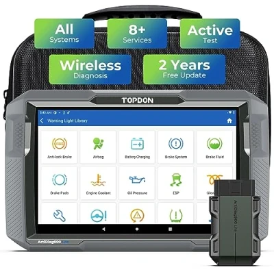 Imagen de TOPDON OBD2 Diagnosis Coche ArtiDiag900 Lite para todos los sistemas, máquina de diagnóstico inalámbrica Bluetooth con 8 servicios reinicio, prueba activa, AutoVIN, 2 años actualización gratuita