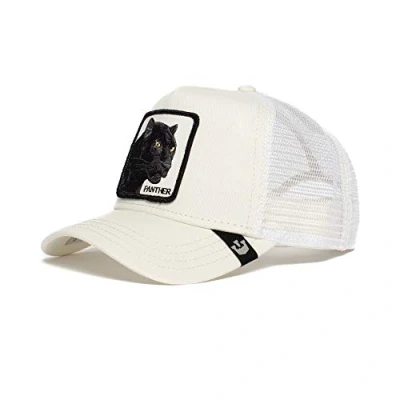 Imagen de Goorin Bros The Farm gorra Trucker para hombre, de béisbol con cierre a presión, diseño pantera, color marfil, Blanco, talla única