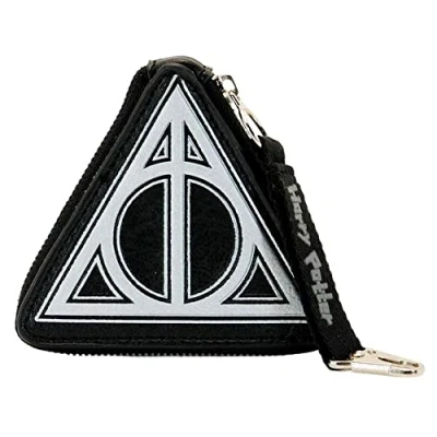 Imagen de Harry Potter Hallows Monedero Triangular, Negro, 10 x 9 cm