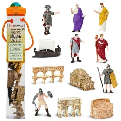 Imagen de Safari Ltd. 12 Figuras de la Antigua Roma Minitura Juguete No Tóxicos y Libres BPA Adecuados para Niños 3