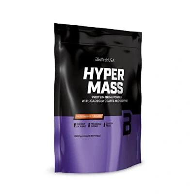 Imagen de BioTechUSA Hyper Mass Gainer con Carbohidratos y Mezcla de Proteínas Creatina Micronizada Sin Gluten, 1 kg, Caramelo salado