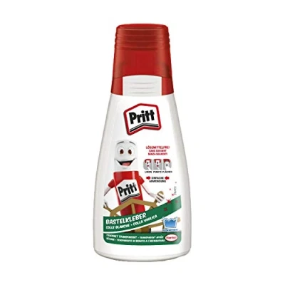 Imagen de Pritt Pegamento para manualidades Pritt, multiuso de secado transparente el hogar, la escuela o oficina, blanco niños, 1 frasco à 100 g