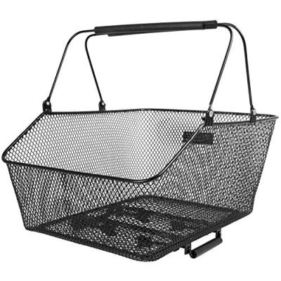 Imagen de M Wave Ba RM Clamp L Bicicleta Cesta de Alambre, Unisex Adulto, Negro, Circa 45,5x29,5x21/13 cm (BxLxH)