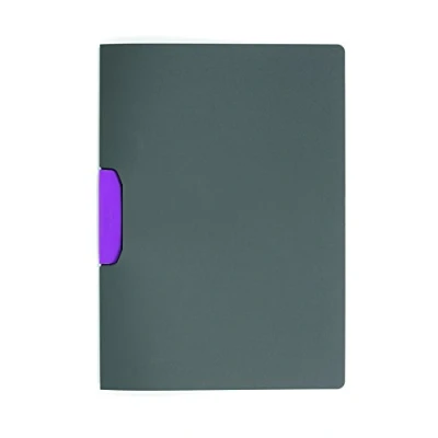 Imagen de Durable 230408 carpeta de pinzas Duraswing Color para 30 hojas DIN A4, bolsa 5 piezas, antracita con pinza rosa