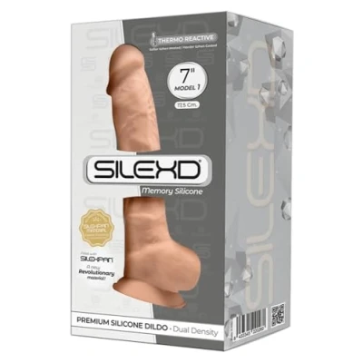 Imagen de Vibrador Dildo dual density 17 cm color carne y de silicona Silexd