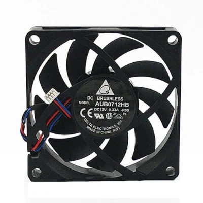 Imagen de Delta AUB0712HB 12V 3 wire 4 pin 0.33A 7015 ball bearing projector chassis cooling fan