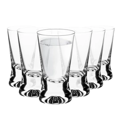 Imagen de KROSNO vasos de vodka X Line Juego 6 25 ML Colección Ideal para el hogar, restaurantes y recepciones Apto lavavajillas