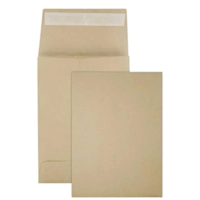 Imagen de Netuno 125x sobres blancos plegables DIN C5 162x229mm 120g solapa recta sin ventana con fuelles y despegable tira adhesiva expandibles para envíos correos certificados fotos documentos folletos