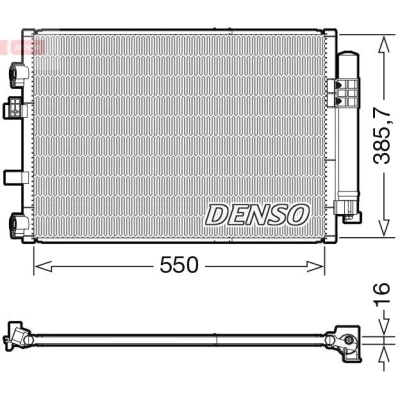Imagen de DENSO DCN10044 Condensador con secador R 134 a FORD: C Max 2