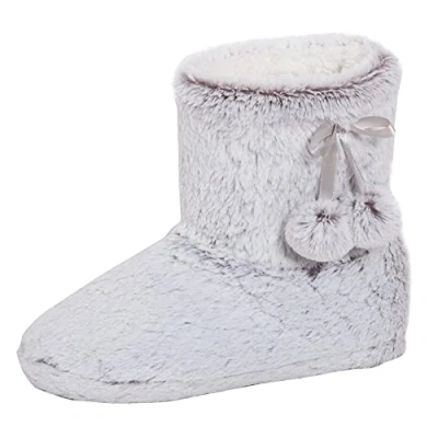 Imagen de Botas de piel sintética para mujer, con forro polar, espuma viscoelástica, casa