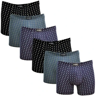 Imagen de DON ALGODON Pack 6 Boxers Hombre Suaves, Transpirables y Resistentes (FR/ES, Letras, M, Regular, Negro/Azul/Verde)