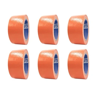 Imagen de ACIT Cinta Americana de Tela, Naranja, paquete ahorro 6 piezas, 50mm x 25 metros, impermeable, para reparaciones y bricolaje, aislamiento, mosquiteras, tubos goma plástico