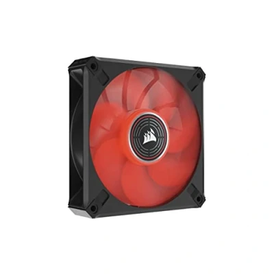 Imagen de CORSAIR ML120 LED ELITE, 120 mm Ventilador PWM (Tecnología AirGuide, Rodamiento de Levitación Magnética, Funciona a Velocidades 2.000 RPM, Ocho LED, Ruido Reducido) Paquete Simple, Rojo