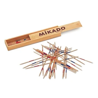 Imagen de Cayro Mikado + 6 Años Modelo de Madera Juego Mesa Niños y Adultos con Caja Tapa Deslizante Diversión Equilibrio 2 a 8 Jugadores