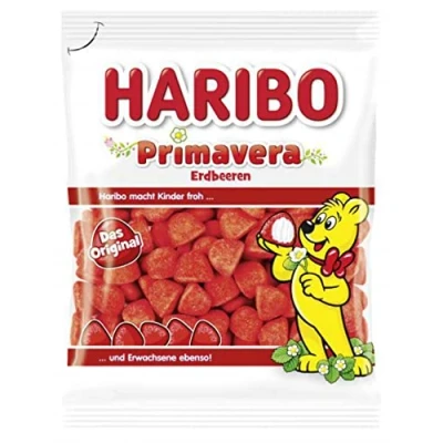 Imagen de Caramelos Haribo Fresas Primavera Dulces Regalo 175 Gramo Total