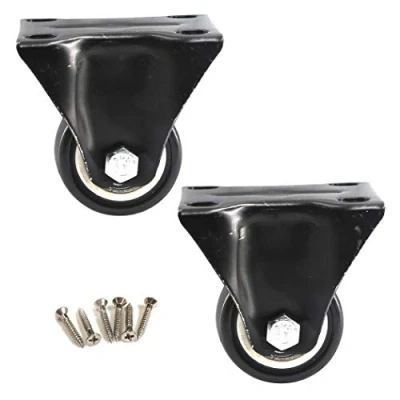 Imagen de Ruedas fijas de poliuretano resistentes 5 cm para muebles, con capacidad carga 70 kg cada rueda (paquete 2)