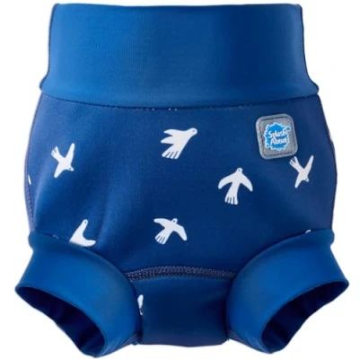 Imagen de Splash About Happy Nappy pañal de natación reutilizable, Blanco Birds, 0 3 meses