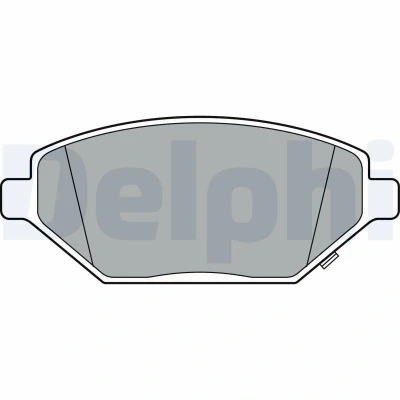 Imagen de DELPHI LP3301 Juego de pastillas freno con avisador acústico desgaste Chapa antichirridos sin accesorios OPEL: Karl