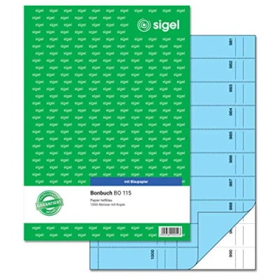 Imagen de sigel Formularbuch &quot;Bonbuch&quot;, A4, 1000 Abrisse, blau