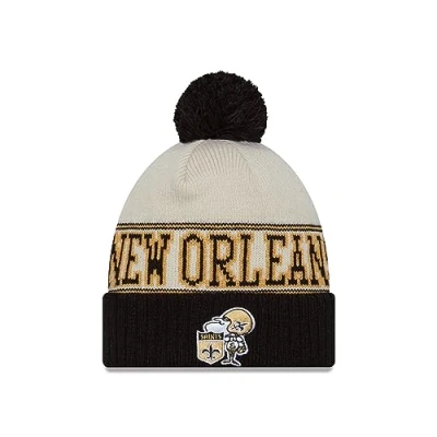 Imagen de New Era Orleans Saints NFL 2023 Sideline Historic Knit Beanie OTC Gray Black One Size