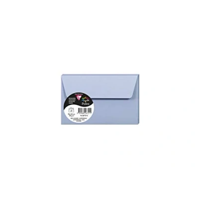 Imagen de Clairefontaine 26721C Un sachet de 5 enveloppes Pollen auto adhésives 9x14 cm 120g, Bleu lavande