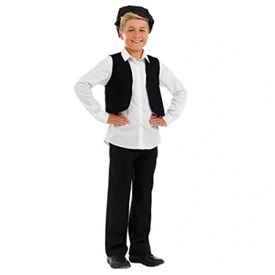 Imagen de Fun Shack Disfraz Niño Victoriano, Victoriano Niño, De Epoca Castañero Chaleco Carnaval Talla M