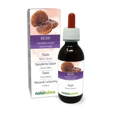 Imagen de Reishi (Ganoderma lucidum) hongo Tintura Madre sin alcohol Naturalma Extracto líquido gotas 120 ml Complemento alimenticio Vegano