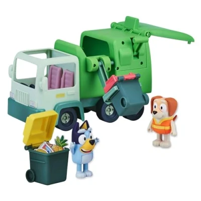 Imagen de Bluey Garbage Truck Figuras de 2.5 Pulgadas Bin Man con Juego