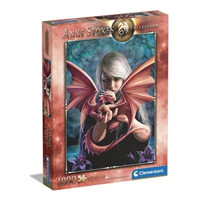 Imagen de Clementoni Puzzle 1000 Piezas Fantasy, Dragón, Anne Stokes, Adulto Vertical Fantasy Dragones, (39640)