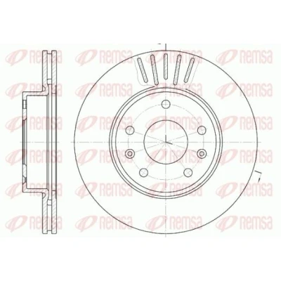Imagen de REMSA 6670.10 Disco de freno Eje delantero 276,8, 276,8 21 5 ventilado OPEL: Zafira A, Astra G CC, LAND ROVER: Freelander I SUV Cabrio