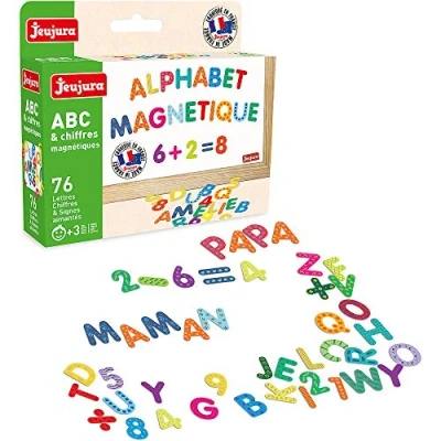 Imagen de JeuJura Imanes ABC y NUMEROS Caja con 75 Caracteres