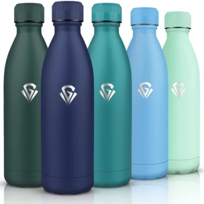 Imagen de HoneyHolly Botella Agua Acero Inoxidable, Inoxidable 18/8, Termica, Sin BPA 1000ML, Termo, A Prueba de Fugas, Gimnasio para Camping, Excursión, Deportes Al Aire Libre