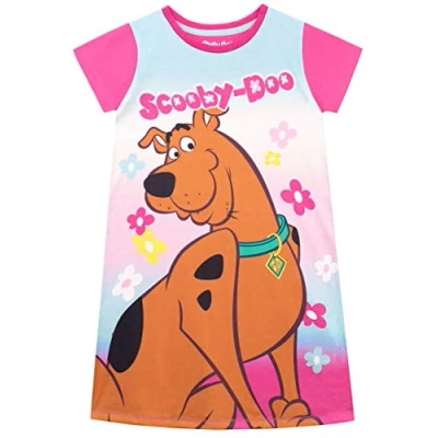 Imagen de Scooby Doo Camisón Camisónes Floral Niñas para Manga Corta Rosa 3 4 Años