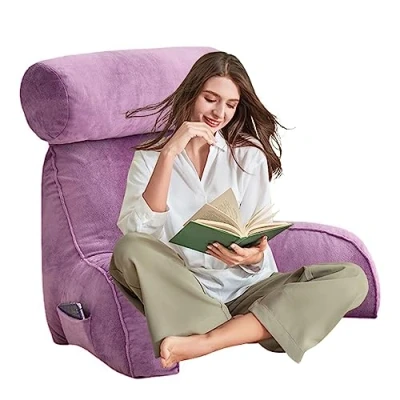 Imagen de Cojín de Lectura,Almohada Lectura Respaldo para Cama,Cojín Apoyo Lumbar,para Sentarse en la Cama o el Respaldo,Ideal como Leer Jugar a Videojuegos