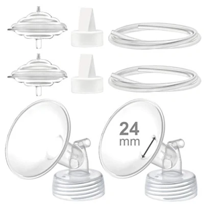 Imagen de Maymom piezas de bomba compatibles con Spectra S2 S1 9 Plus, pecho, brida (24 mm), protección contra reflujo manguera válvula, no originales S2.