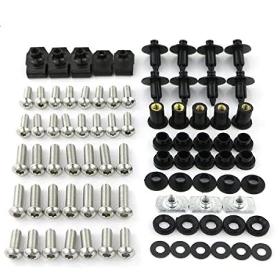 Imagen de Tornillo perno Kit Completo De Tornillos Carenado Para Motocicleta, Tuerca Carrocería HONDA CBR 600RR CBR600RR CBR600 RR 600 2003 2004 2005 2006, Acero Inoxidable ( Color