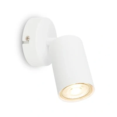 Imagen de BRILONER aplique pared interior, orientable, casquillo GU10, máx. 9W, dormitorio, lámpara aplique, de pared, lámpara, focos 8x15.5 cm, blanco