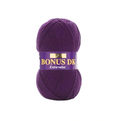 Imagen de Hayfield Lana de Tejido Doble Bonus DK (100 g), Hilo, Morado, 19 x 9 cm