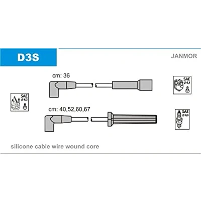 Imagen de JANMOR D3S Juego de Cables Encendido DAEWOO: Nexia I Hatchback, Berlina